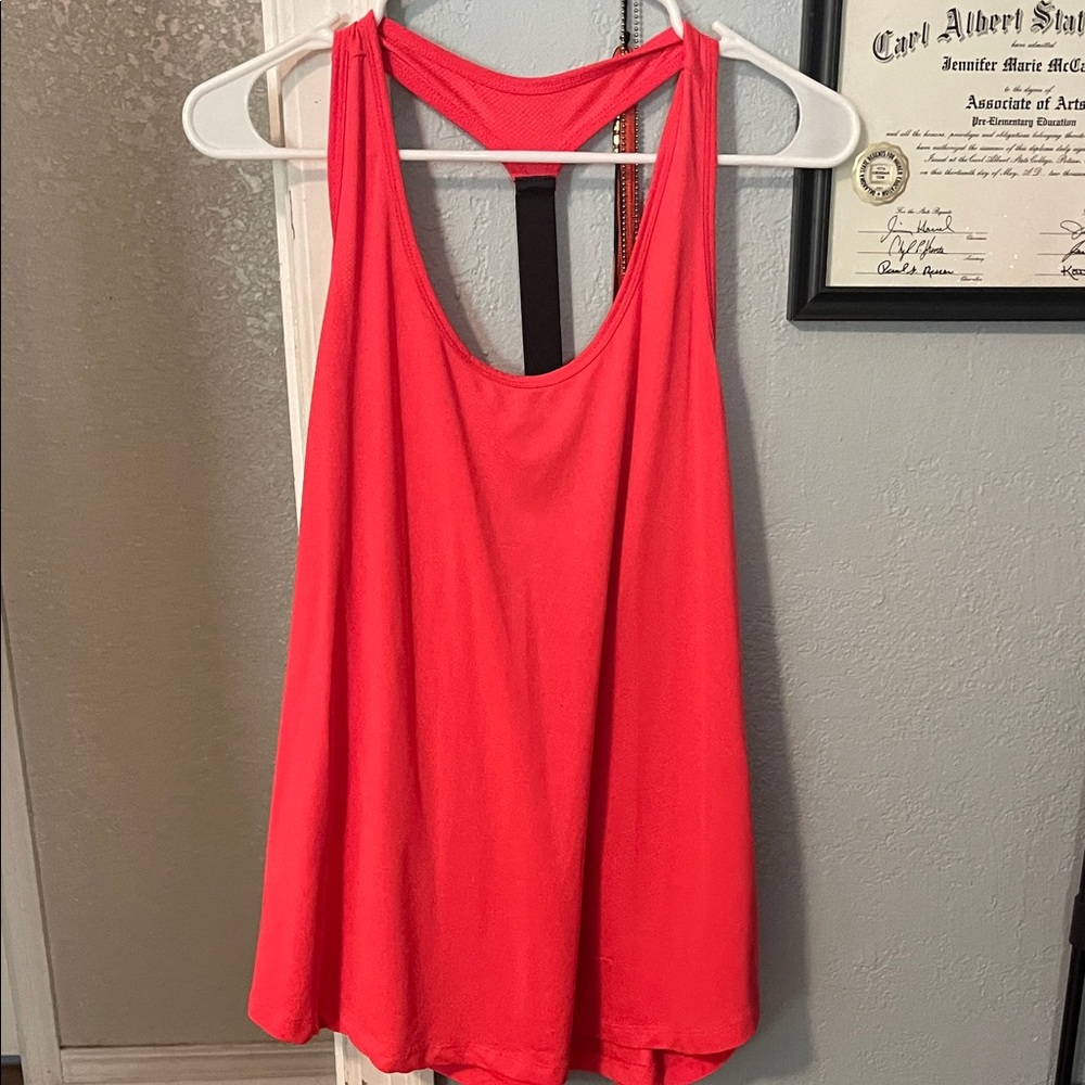 Pinkish Orange Sleeveless Women's Top